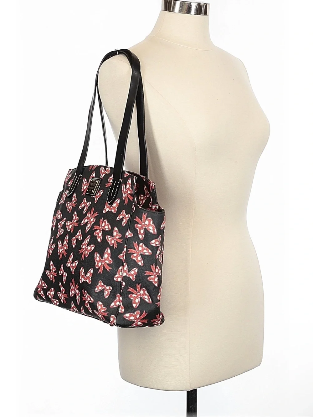 Disney Dooney & Bourke Minnie Mouse Red and White Polkadot Bow Shopper Purse